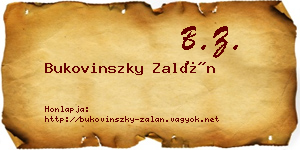 Bukovinszky Zalán névjegykártya
