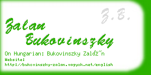 zalan bukovinszky business card